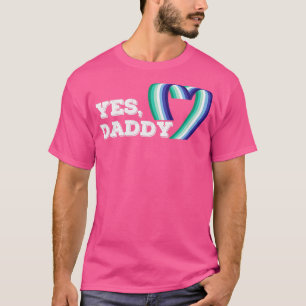 T-shirt Oui Papa LGBT Soutien Gay pride Rose