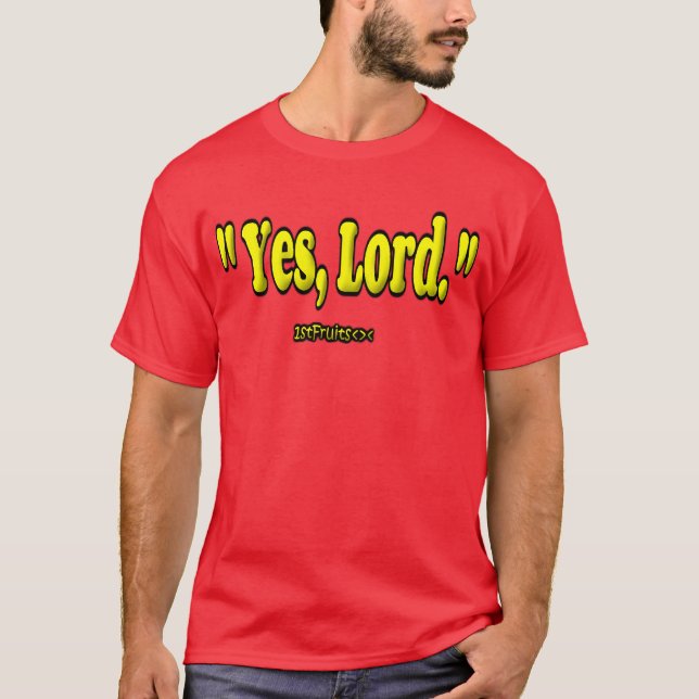 T-shirt oui seigneur (Devant)