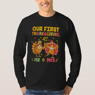 T-shirt Our First Thanksgiving M. et Mme Couple Married 2