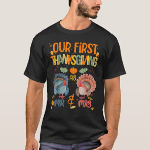T-shirt Our First Thanksgiving M. et Mme Couple Married 2