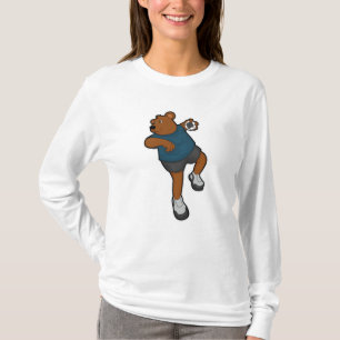 T-shirt Ours à Handball joueur avec Handball