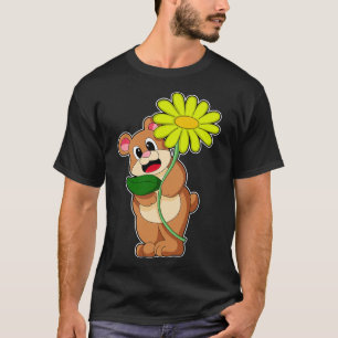 T-shirt Ours à la Fleur jaune