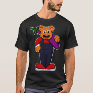 T-shirt Ours à l'éleveur avec aubergine