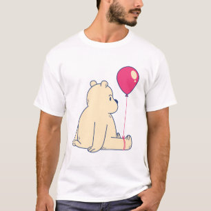 T-shirt Ours adorable avec un ballon rouge