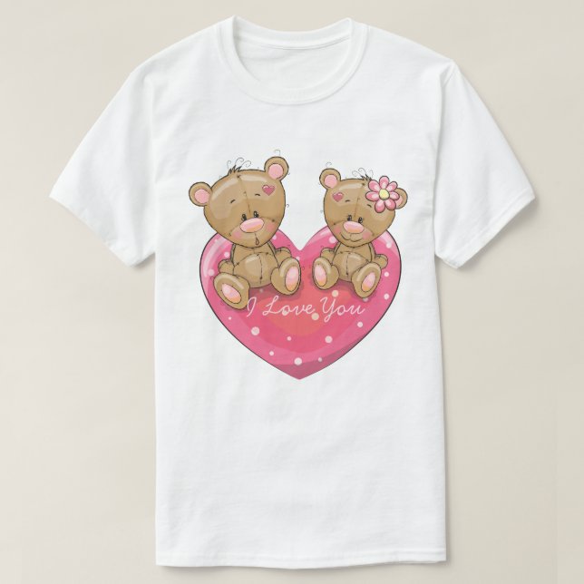 T-shirt ours amoureux (Design devant)