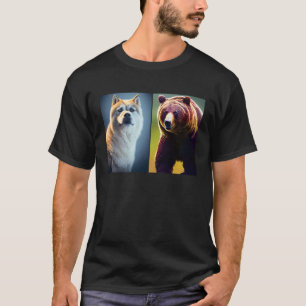 T-shirt Ours animal sauvage cool drôle & tenue de Husky ch