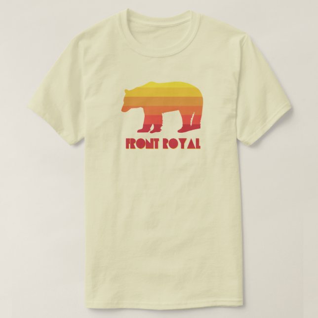 T-shirt Ours arc-en-ciel avant Royal Virginia (Design devant)