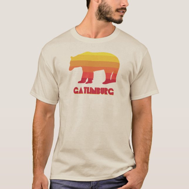 T-shirt Ours arc-en-ciel Gatlinburg Tennessee (Devant)
