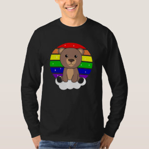 T-shirt Ours arc-en-ciel Parties scintillant Kawaii Ours c