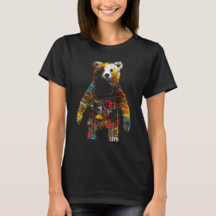 T-shirt Ours Artwork - Animal Motif Art Ours