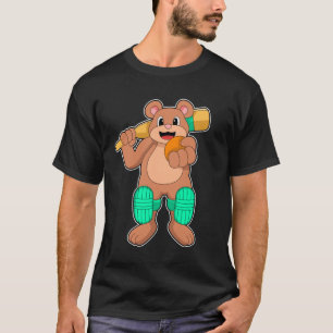 T-shirt Ours au cricket avec chauve-souris de cricket