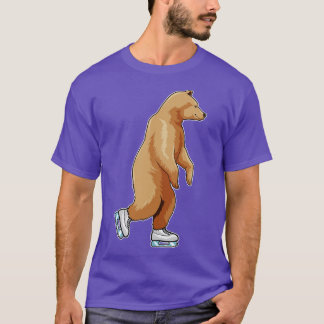 T-shirt Ours au patinage sur glace avec patins sur glace