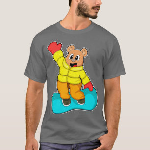 T-shirt Ours aux sports de snowboard