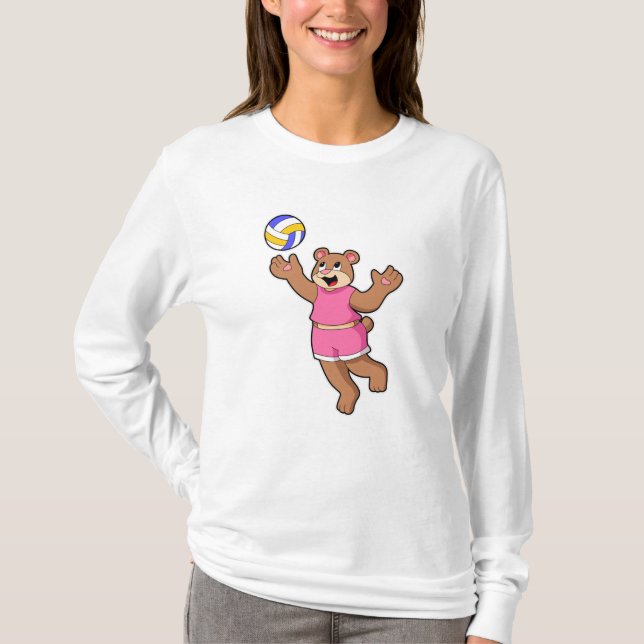 T-shirt Ours aux sports de volleyball (Devant)