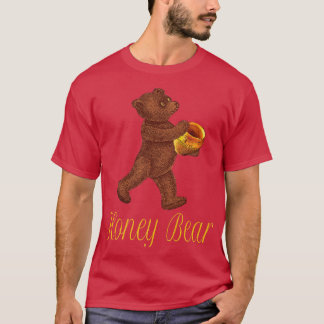 T-shirt Ours avec une bocal de miel Walking Premium