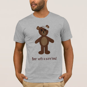 T-shirt Ours avec une tête endolorie