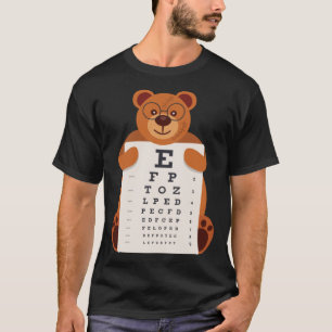 T-shirt Ours Bébé Ours tenant l'oeil Organigramme Opticia 