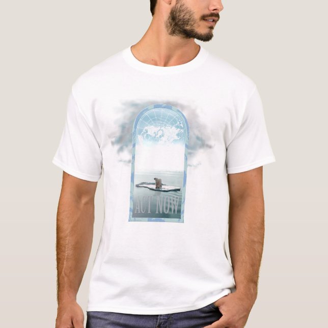 T-shirt Ours blanc blanc (Devant)