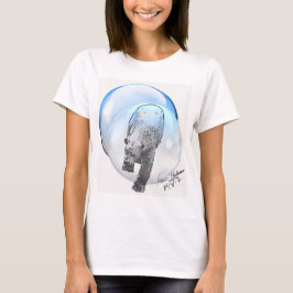 T-shirt Ours blanc dans la bulle