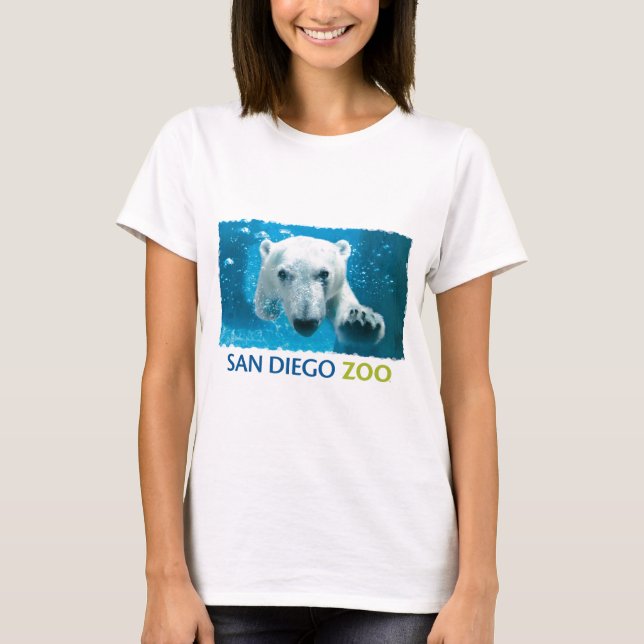 T-shirt Ours blanc de zoo de San Diego (Devant)