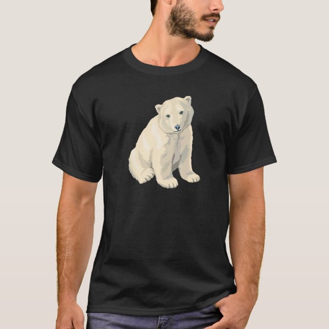 T-shirt Ours blanc mis en danger (Devant)