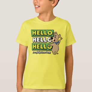 T-shirt Ours Boo Boo Bonjour Bonjour Bonjour De Jellystone