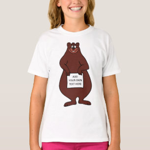 T-shirt Ours Brown amusant