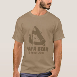 T-shirt Ours Brown de papa depuis l'année de la paternité