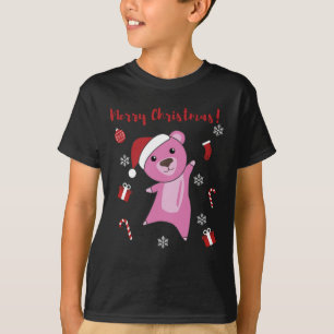 T-shirt Ours colorés Joyeux Noël Animaux d'hiver Ours