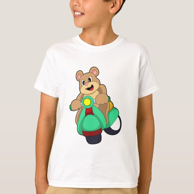 T-shirt Ours comme Biker avec Scooter.PNG (Devant)