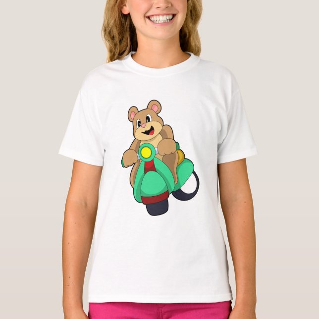T-shirt Ours comme Biker avec Scooter.PNG (Devant)
