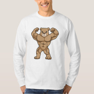 T-shirt Ours comme Bodybuilder avec de grands Muscles