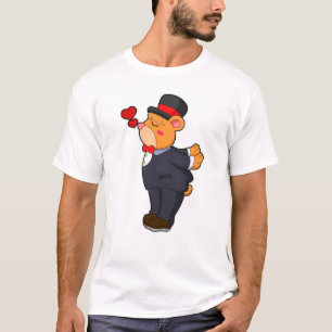 T-shirt Ours comme chambre avec costume et Casquette