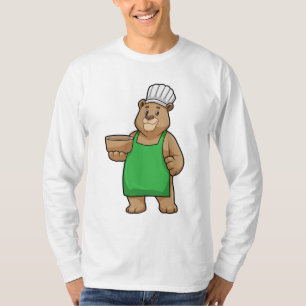 T-shirt Ours comme cuire avec tablier de Cuisine et Bowl