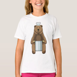 T-shirt Ours comme cuisinier avec marmite