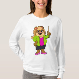 T-shirt Ours comme enseignant avec lunettes