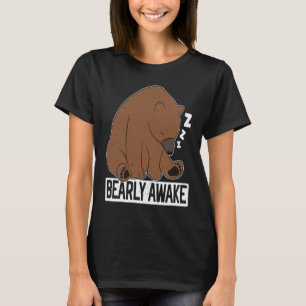 T-shirt Ours couché au réveil Ours Lève Animau B