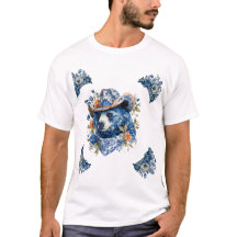 Ours Cowboy Occidental - Ours Bleu avec Bandana Fl