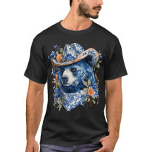 Ours Cowboy Occidental - Ours Bleu avec Bandana Fl