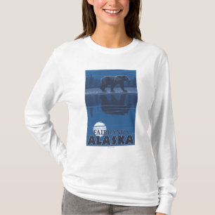 T-shirt Ours dans le clair de lune - Fairbanks, Alaska