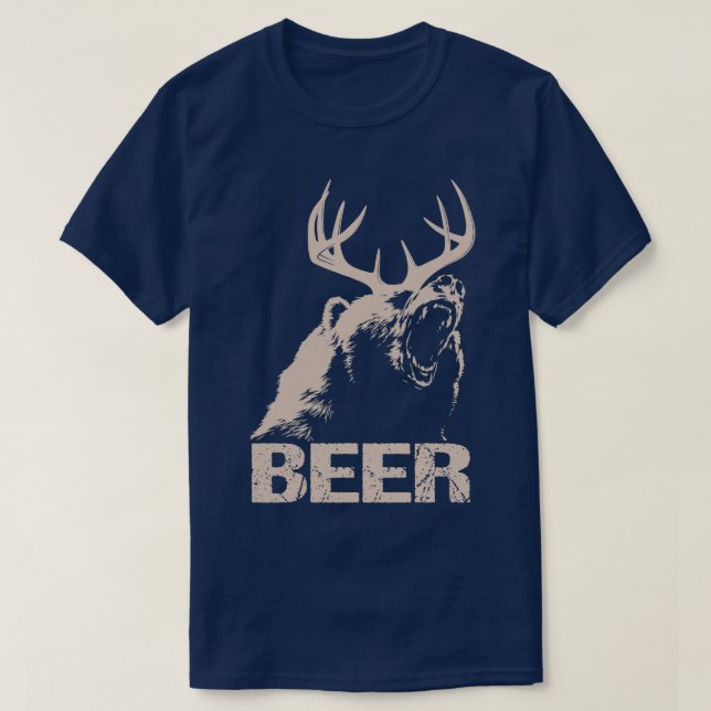 T-shirt Ours de cerfs de bière (Design devant)