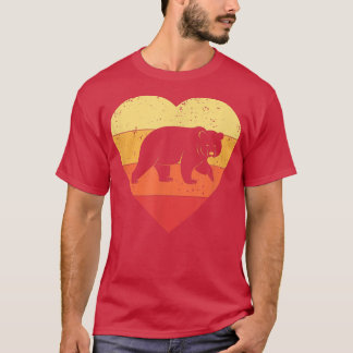 T-shirt Ours de coeur vintage