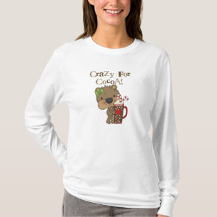 T-shirt Ours de fille fou pour le cacao