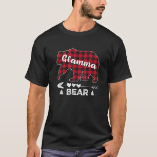 T-shirt Ours de flamme Noël Buffle rouge Plaid Corresponda