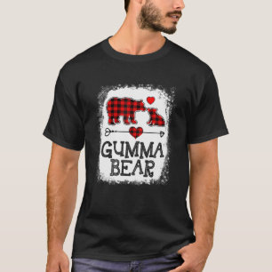 T-shirt Ours de Gumma Pajama de Noël Buffle Rouge Plaid Fa