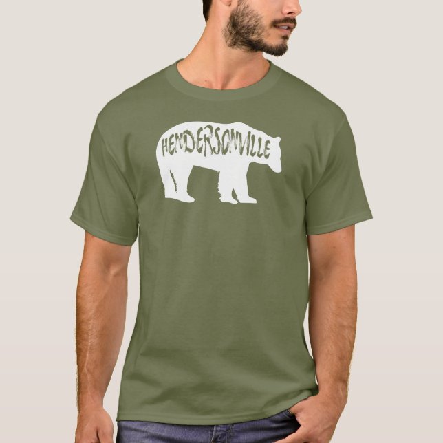 T-shirt Ours de la Caroline du Nord Hendersonville (Devant)