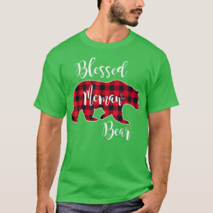 T-shirt Ours de mât béni Rouge Buffalo Vérifier Plaid Fun 