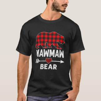 T-shirt Ours de Mawmaw Pyjama de Noël Rouge Pâte de Buffle
