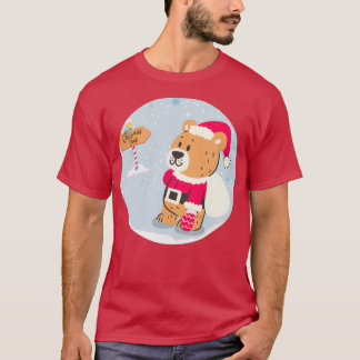 T-shirt Ours de Noël avec des cadeaux pour vous Charismas