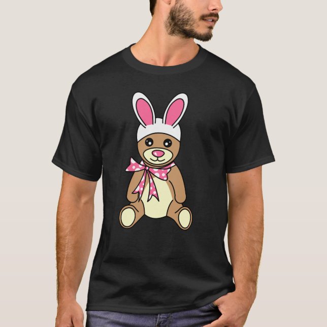 T-shirt Ours de nounours mignon d'oreilles de lapin de (Devant)